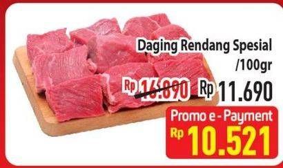 Promo Harga Daging Rendang Sapi Spesial per 100 gr - Hypermart