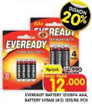 Promo Harga EVEREADY Battery 1215 AA 4 pcs - Superindo
