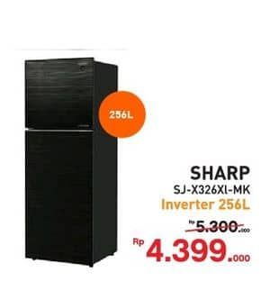 Promo Harga Sharp SJ-X326XI-MK Inverter 256 L  - Yogya