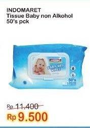 Promo Harga INDOMARET Wet Tissue Non Alkohol 50 sheet - Indomaret