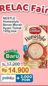 Promo Harga Nestle Cerelac Homestyle Bubur Tim Beras Merah Ayam Tomat 120 gr - Indomaret