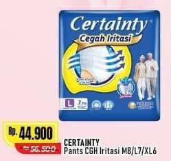 Promo Harga Certainty Adult Diapers Pants M8, XL6, L7 6 pcs - Alfamart