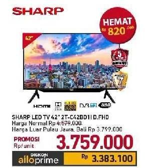 Promo Harga Sharp 2T-C42BD1i | LED TV 42"  - Carrefour