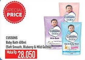 Promo Harga CUSSONS BABY Milk Bath Soft Smooth, Fresh Nourish 400 ml - Hypermart