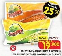 Promo Harga Golden Farm French Fries Shoestring, Crinkle, Coated 500 gr - Superindo