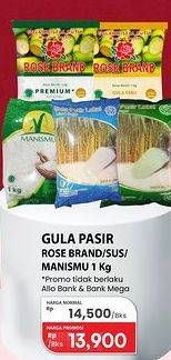 Promo Harga Rose Brand/SUS/Manismu Gula Pasir  - Carrefour