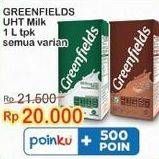 Promo Harga GREENFIELDS UHT All Variants 1000 ml - Indomaret