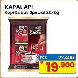 Promo Harga Kapal Api Kopi Bubuk Special per 20 sachet 6 gr - Indomaret