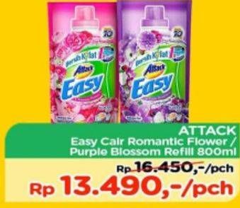 Promo Harga ATTACK Easy Detergent Liquid Romantic Flower, Purple Blossom 800 ml - TIP TOP