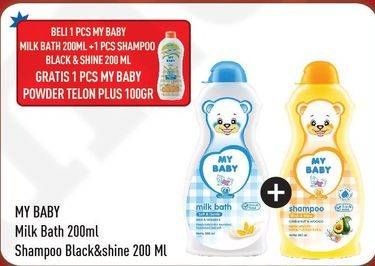 Promo Harga MY BABY Milk Bath + Shampoo  - Hypermart