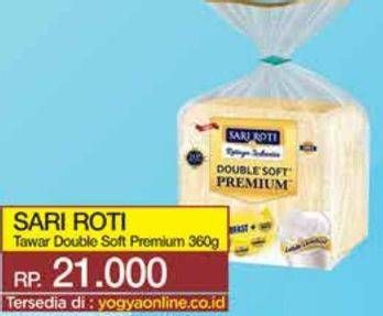 Promo Harga Sari Roti Tawar Double Soft Premium 360 gr - Yogya
