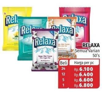 Promo Harga RELAXA Candy All Variants 50 pcs - Lotte Grosir