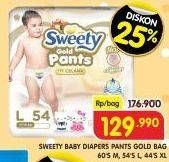 Promo Harga Sweety Gold Pants M60, XL44, L54 44 pcs - Superindo