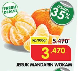 Promo Harga Jeruk Mandarin Wokam per 100 gr - Superindo