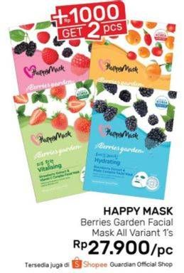 Promo Harga HAPPY MASK Berries Garden Mask All Variants  - Guardian