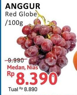 Promo Harga Anggur Red Globe per 100 gr - Alfamidi