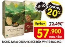 Promo Harga BIONIC FARM Organic Rice Red, White 2 kg  - Superindo