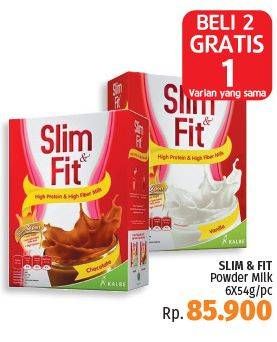 Promo Harga SLIM & FIT Powder Milk 6 pcs - LotteMart