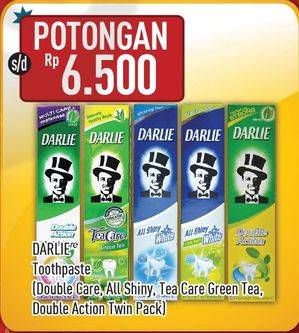 Promo Harga DARLIE Toothpaste Double Action, All Shiny, Tea Care Green Tea, Double Action Twin Pack  - Hypermart