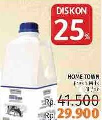 Promo Harga HOMETOWN Fresh Milk 1 ltr - LotteMart