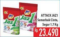 Promo Harga ATTACK Jaz1 Detergent Powder Semerbak Cinta, Segar 1700 gr - Hypermart