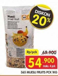 Promo Harga 365 Muesli Buah 1 kg - Superindo