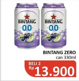 Promo Harga BINTANG Zero per 2 kaleng 330 ml - Alfamidi