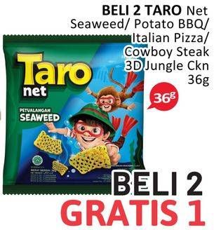 Promo Harga TARO Net Cowboy Steak, Italian Pizza, Potato BBQ, Seaweed 36 gr - Alfamidi
