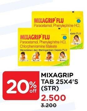 Promo Harga MIXAGRIP Obat Flu& Batuk 4 pcs - Watsons