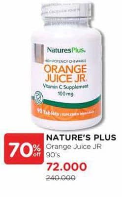 Promo Harga Natures Plus Orange Juicer 90 pcs - Watsons