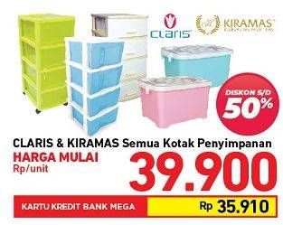 Promo Harga Claris / Kiramas Kotak Penyimpanan  - Carrefour