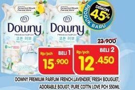 Promo Harga Downy Premium Parfum French Lavender, Adorable Bouquet, Fresh Bouquet, Pure Cotton Love 550 ml - Superindo
