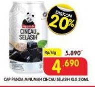 Promo Harga Cap Panda Minuman Kesehatan Cincau Selasih 310 ml - Superindo