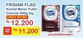 Promo Harga FRISIAN FLAG Susu Kental Manis Putih, Cokelat 490 gr - Indomaret