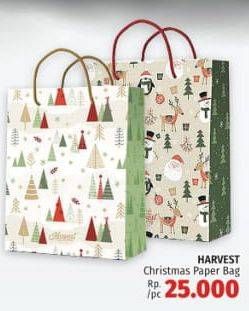 Promo Harga HARVEST Paper Bag Christmas  - LotteMart