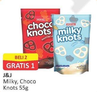 Promo Harga Jack N Jill Milky, Choco Knots  - Alfamart