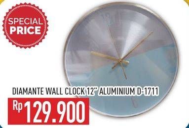 Promo Harga DIAMANTE Wall Clock D-1711  - Hypermart