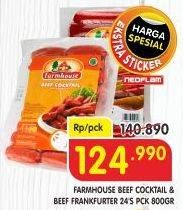 Promo Harga FARMHOUSE Beef Cocktail/Beef Frankfurther Sausage 800gr  - Superindo