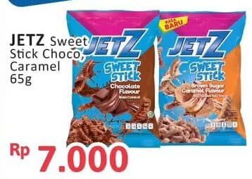 Promo Harga Jetz Sweet Stick Snack Brown Sugar Caramel, Chocolate 65 gr - Alfamidi