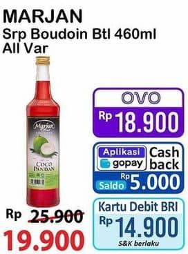 Promo Harga Marjan Syrup Boudoin All Variants 460 ml - Alfamart