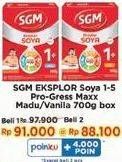 Promo Harga SGM Eksplor Soya 1-5 Susu Pertumbuhan Madu, Vanila 700 gr - Indomaret