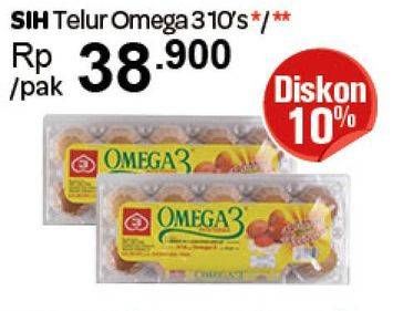 Promo Harga SIH Telur Omega 3 10 pcs - Carrefour