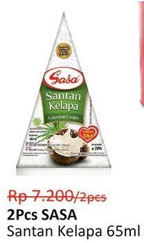 Promo Harga SASA Santan Cair per 2 pcs 65 ml - Alfamidi