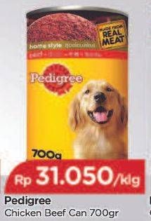 Promo Harga PEDIGREE Makanan Anjing Chicken Liver Vegetable, Beef 700 gr - TIP TOP