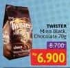 Promo Harga Delfi Twister Minis Black Vanilla, Choco 80 gr - Alfamidi