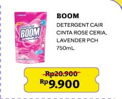 Promo Harga Boom Detergent Cair  Cinta Lavender, Cinta Rose Ceria 750 ml - Indomaret