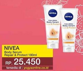 Promo Harga NIVEA Body Serum Extra White Care Protect 180 ml - Yogya
