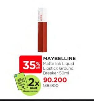 Promo Harga Maybelline Super Stay Matte Ink 117 Groundbreaker 5 ml - Watsons