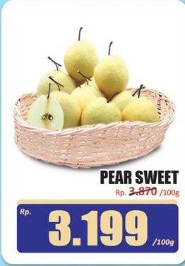 Promo Harga Pear Sweet per 100 gr - Hari Hari