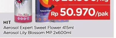 Promo Harga HIT Aerosol Lily Blossom per 2 kaleng 600 ml - TIP TOP